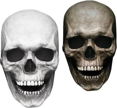 Totenkopf Maske mit beweglichem Kiefer Horror Maske Schädel Halloween - Bild 1 von 4
