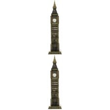  2 PCS Alloy Big Ben Model Child Clocks London Building Statue