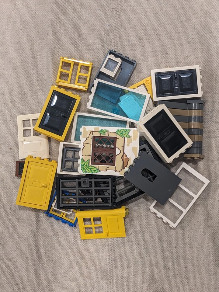 Lego Doors And Windows, Staircase, Additional Non Lego Decorative Window.  - Image 1 of 1