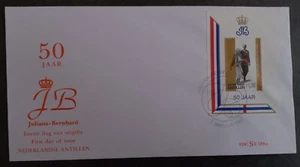 1987 Netherlands Antilles Royal Wedding Anniv FDC ties 1.35G stamps - Picture 1 of 2