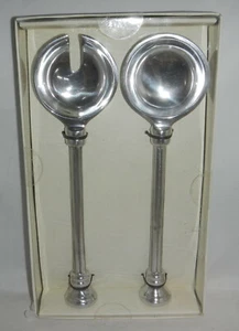 NIB Pottery Barn Chancellor Servers Set Salad Spoon Silver Serving Set - Picture 1 of 3