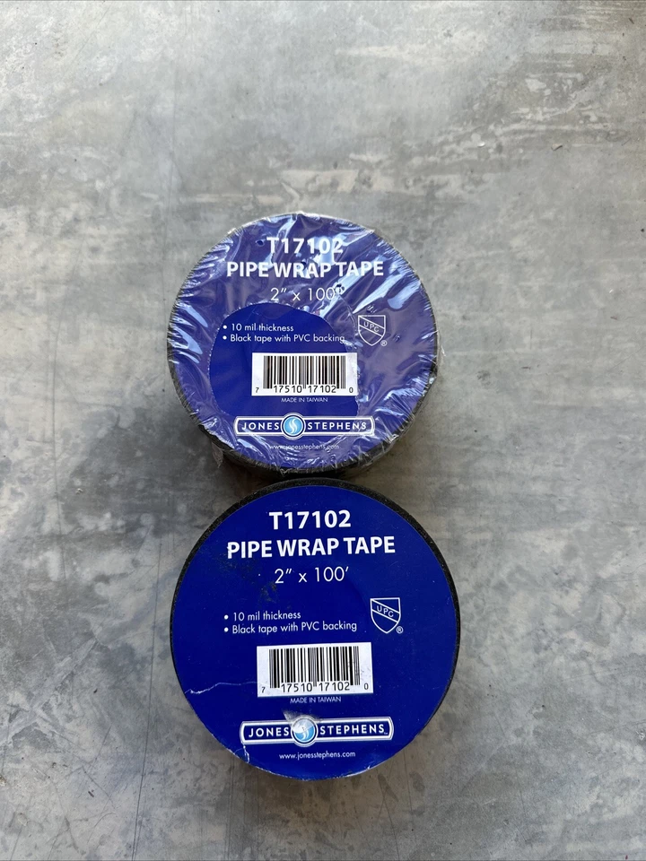 (QTY 2) Jones Stephens Pipe Wrap Tape T17102 2"x100' *FAST SHIPPING*