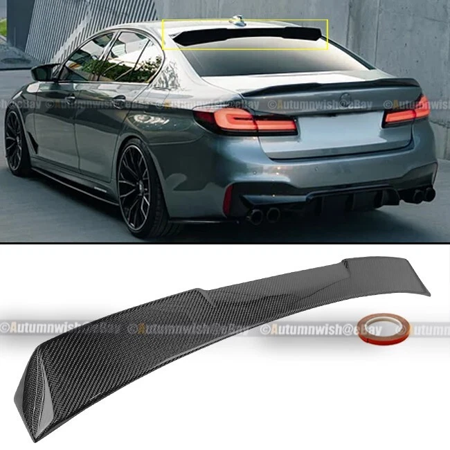 For 17-23 BMW 5-Series G30 F90 Sedan DTO Style Carbon Look Roof Spoiler Wing - Imagem 1 de 1