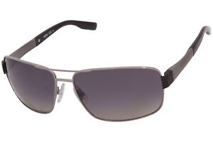 Hugo Boss 0521/S OFRWJ Sunglasses Men's Ruthenium-Black/Grey Polarized Lens 64mm