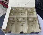 Vintage Retro Box Of 6 Bubbly / Babycham Drinking Glasses With Logo