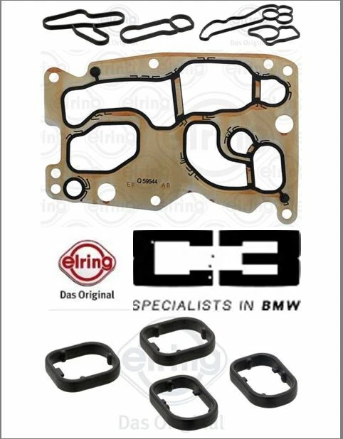  BMW Oil Filter Housing Gaskets for Cooler & Heat Exchanger N47N N47S N57N N57S  - Image 1 of 1