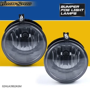 Set Of 2 Smoked Lens Fog Light Lamps W/Bulbs Fit For 05-2010 Jeep Grand Cherokee - Picture 1 of 12
