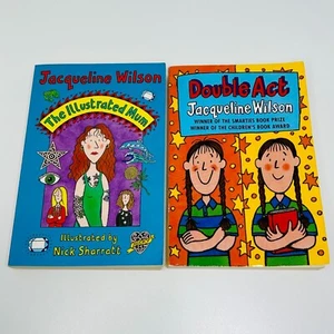 2 x Jacqueline Wilson Book Lot: The Illustrated Mum / Double Act Paperbacks - Picture 1 of 13