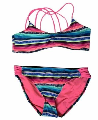 НОВЫЙ ДЕВОЧЕК РАЗМЕР 16 СПЛЕТНИ ДЕВОЧКА ДВА ИЗДЕЛИЯ БИКИНИ КУПАЛЬНИК КОСТЮМ БИРЮЗОВЫЙ РОЗОВЫЙ АЦТЕК - Изображение 1 из 3
