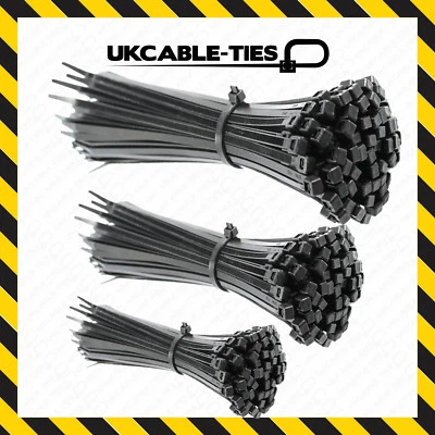 All Size Strong Black Cable Ties Thick Thin Short Long Zip Tie Wraps