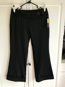 Nuevos Pantalones de Vestir Juniors Starcity Talla 5 Negros con Líneas Blancas Puños - Imagen 1 de 6