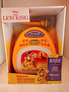 Disney Lion King Bluetooth MP3 Karaoke Machine with Light Show & Store Music NEW - Picture 1 of 5