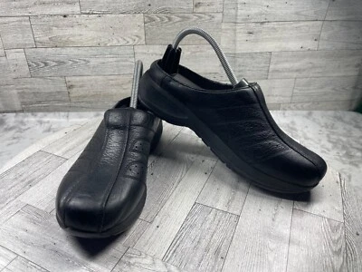 Zapatos Dansko Mules Mujer 40/9.5M Shelly Cuero Negro Sin Cordones Cómodos Planos Foto 1 de 4