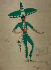 Michel Gyarmathy Costume Design 'Mexican Dancer' Paris Folies Berger era