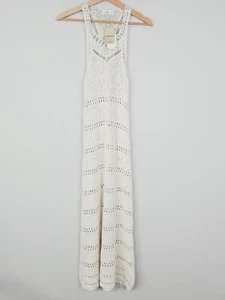MNG Womens Size M or 10 White Egipto Crochet Knit Dress NEW + TAGS - Picture 1 of 9