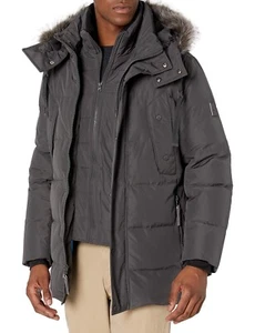 Andrew Marc Men's Mid Length Down Jacket, Cappucino (GATTICA), XX-Large - Picture 1 of 2
