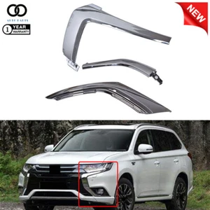 For 2016 17-2020 Mitsubishi Outlander A Set of Front Bumper chrome trim molding - Picture 1 of 7