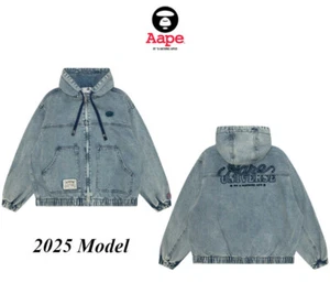 Aape By A Bathing Ape Women's Hooded Denim Jacket 2025 MOONFACE AAPLJW7713XXO JP - Picture 1 of 7