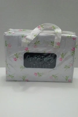 NUEVO Juego de sábanas dobles Cynthia Rowley de 3 piezas rosa flor niña sin arrugas #R7 Foto 1 de 4