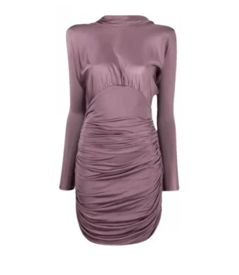 Saint Laurent длинным рукавом платье в розовато-лиловый сила - новый - никогда не носили - размер 38 - Изображение 1 из 4