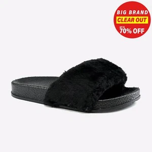 Reveal Nia Mariya Trendy Designer Fashion Casual Comfort Girls Slippers Black - Picture 1 of 1