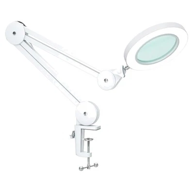 LED Lupenleuchte Arbeitsplatzlampe 5 Dioptrien Klemme Dimmbar Lichtlampe - Bild 1 von 4