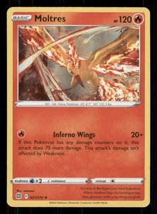 Moltres SWSH09: Brilliant Stars #021/172 Holo Rare Pokemon LP - Picture 1 of 2