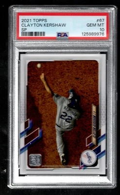Topps Image Variation Clayton Kershaw 2021 PSA 10 #67 Foto 1 de 3
