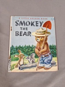 VINTAGE "SMOKEY THE BEAR" RARE 1955 #224 FIRST EDITION A LITTLE GOLDEN BOOK - Picture 1 of 9