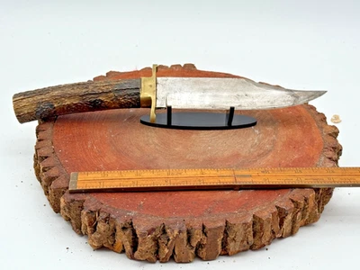 Cuchillo Bowie vintage personalizado/casero con mango de ciervo--necesita tapa--2513,25 Foto 1 de 4