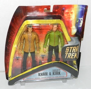 STAR TREK DIAMOND SELECT ART ASYLUM CAPITÁN KIRK & KHAN PAQUETE DE 2 CONJUNTO NUEVO SELLADO - Imagen 1 de 3