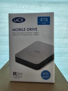 Lacie 4TB Hard Drive USB Mobile Secure STLR4000400 - Afbeelding 1 van 2