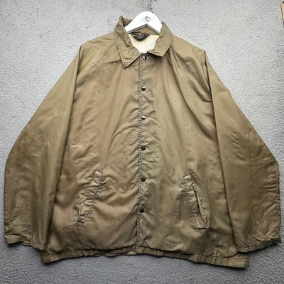 Vintage 70s 80s Sears Coaches Coach Snap Button Lined Jacket Men 2XL Brown Lined - Image 1 of 4