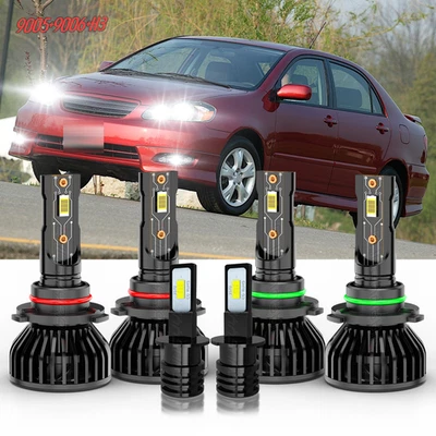 For Mitsubishi Diamante 1995-2003 6X LED Headlight Bulbs Hi/Low Beam + Fog Light - Image 1 of 4