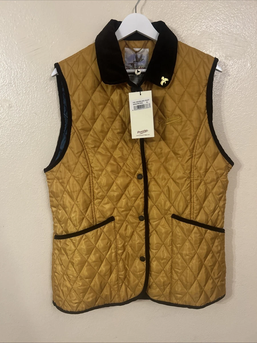 ジャケット・アウター JOHN PARTRIDGE PADDED VEST SIZE 3 John Partridge Men's Classic Rag Gilet Quilted Vest Olive/Black