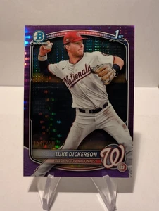 Bowman Chrome Luke Dickerson Purple Pulsar 2025 primer refractor/250 Nationals - Imagen 1 de 3
