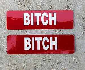 Bitch Biker Lady 2 Pcs.Aufkleber Decals Stickers USA Helmaufkleber Harley - Picture 1 of 1