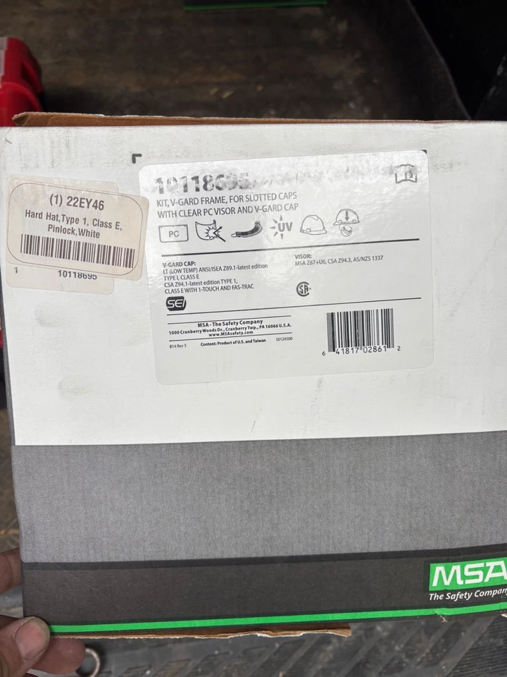 MSA 10118695 Hard Hat Type 1 Class E Ratchet White