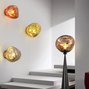 Led Wall Light Light Nordic Glass Light Living Room Hallway Bedroom Wall Lamp - Picture 1 of 31