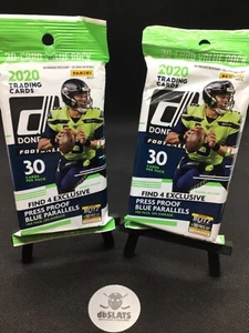2020 Panini Donruss Football Fat Pack—Lot of 2— Herbert, Burrow, Jefferson RC’s - Bild 1 von 2