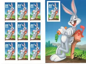 USA 1997 Bugs Bunny Self Adhesive Pane of 10v. Sc#3137 MNH - Picture 1 of 2