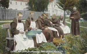 Santa Barbara Mission Peas California Postcard LP38 - Picture 1 of 2