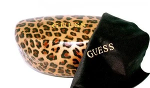 AUTHENTIC & NEW - GUESS LEOPARD PRINT HARD SUNGLASSES CASE - Picture 1 of 2