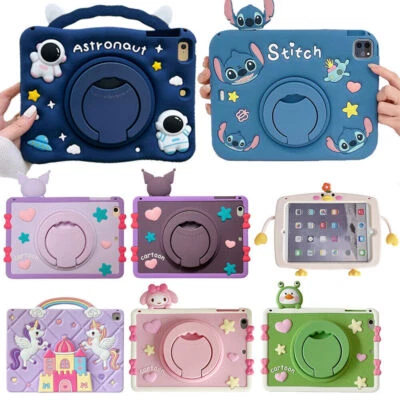 For Apple iPad Pro 11 inch M4 Air 11 inch M2 2024 Shockproof Silicone Kid Case - Image 1 of 4