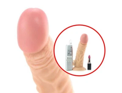 Long Slim Vibrating Realistic Dildo Vibrator Vaginal Clitoral Massager for Women - Image 1 of 4