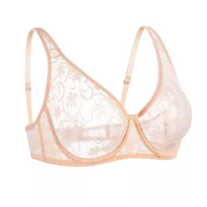 Adult See Through Bra Lady Bras Transvestit Lace Brassiere Sexy Lingerie Undies - Picture 1 of 15