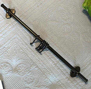 IKEA 18481 Black Fintorp Design Carina Bengs 22-1/2" Rail Holder Black + 5 Hooks - Picture 1 of 5