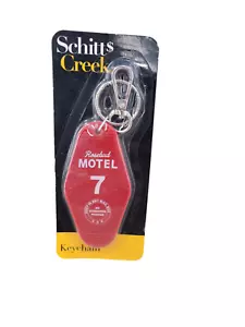 Schitt’s Creek Rosebud Motel Keychain Red Rose Room #7 Keyring Plastic NIP - Picture 1 of 7