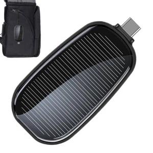 Mini Solar Power Bank Portable Keychain Powerbank For Cell Phone TYPE-C 1200mAh - Picture 1 of 2