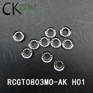 10Pcs RCGT0803MO-AK H01 R4 CNC Carbide Round Milling Insert,For SRDCN / EMR 4R  - Picture 1 of 6